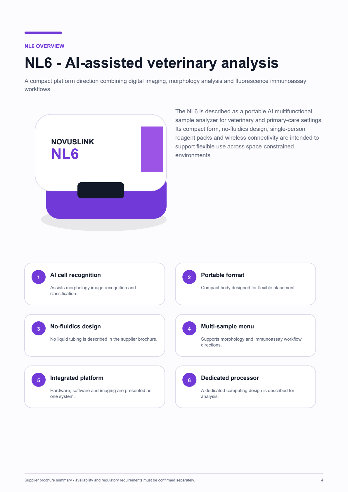 English brochure page describing product capabilities
